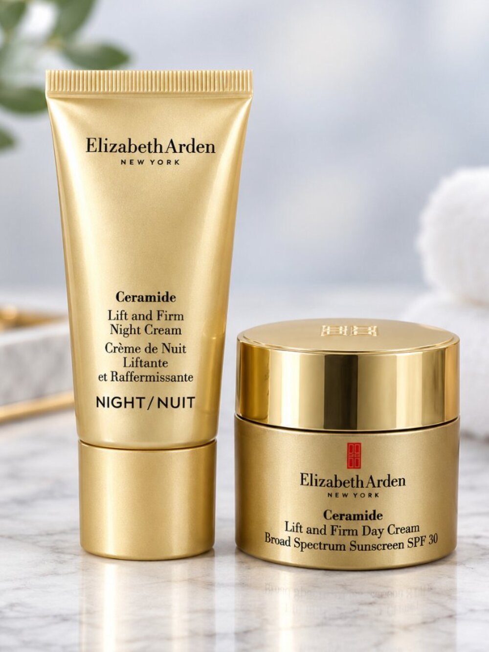Elizabeth Arden Ceramide Lift and Firm Day Cream and Night/Nuit Cream Set Duo